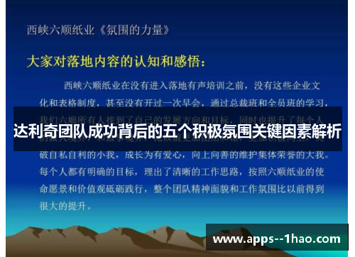 达利奇团队成功背后的五个积极氛围关键因素解析