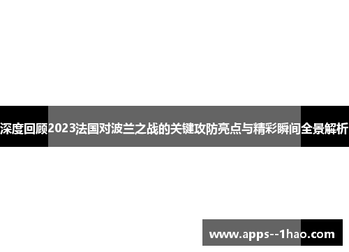 深度回顾2023法国对波兰之战的关键攻防亮点与精彩瞬间全景解析 深度回顾2023法国对波兰之战的关键攻防亮点与精彩瞬间全景解析